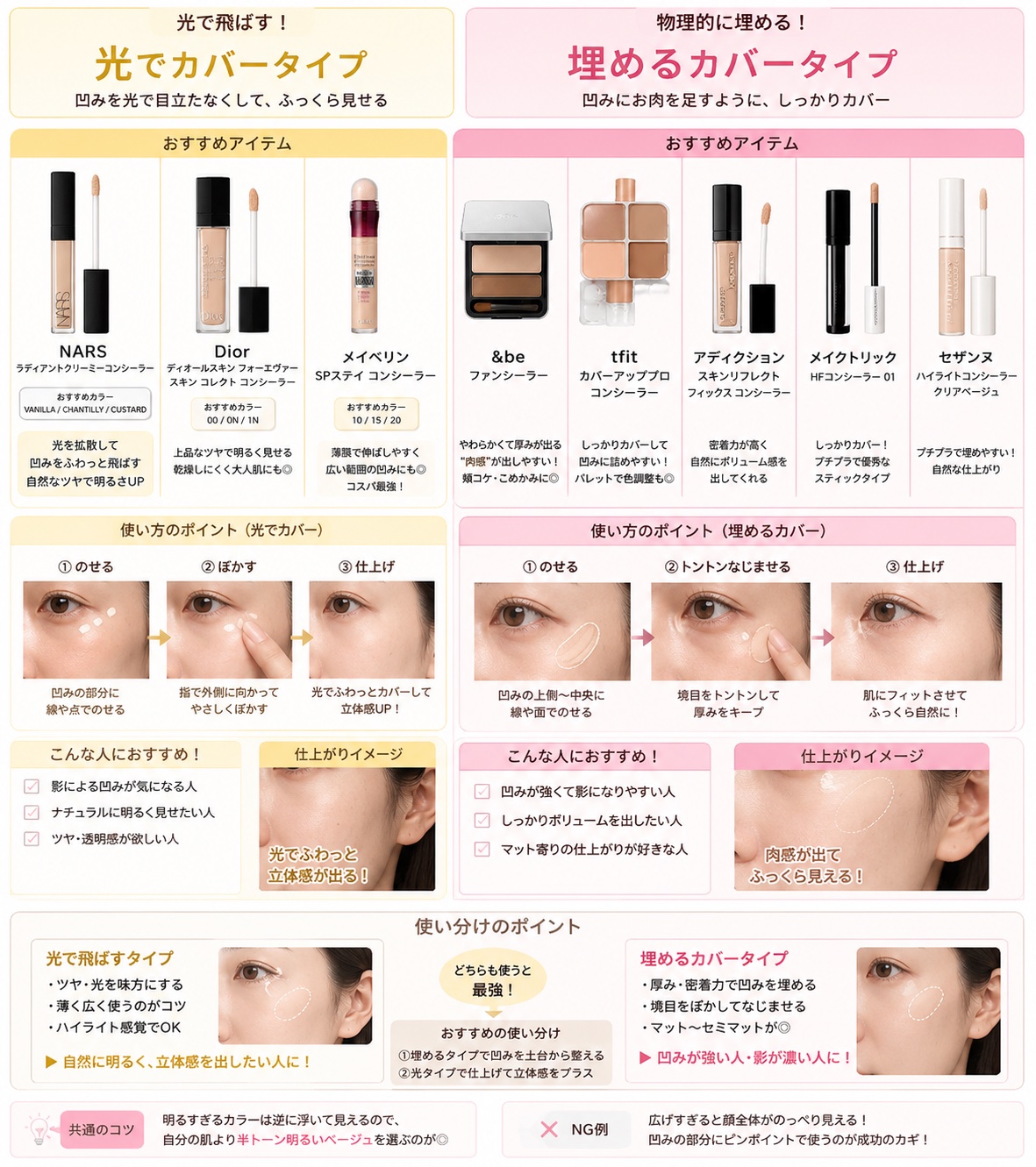 コンシーラーの使い分け